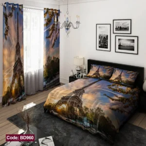 ست روتختی پارچه ای یک نفره برج ایفل